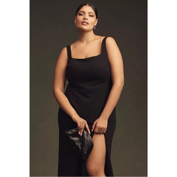 Anthropologie BHLDN Blake Square-Neck Stretch Crepe Maxi Dress Plus Size 24 - Picture 2 of 10